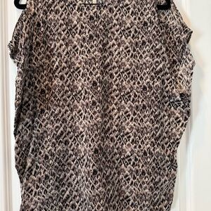 Joie Cold Shoulder Black and Gray Women's Top